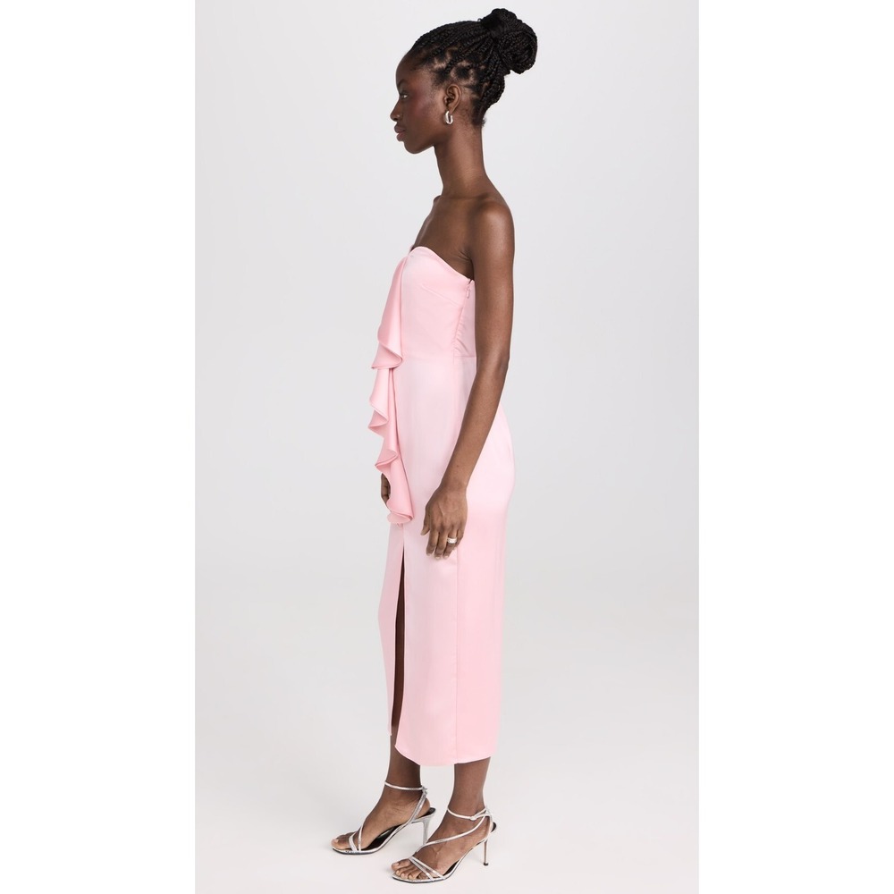 NWT Ramy Brook Venice Strapless Midi Dress in Candy Pink Size 6 Retail $595 - Picture 4 of 7